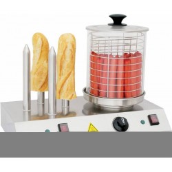 APPAREIL A HOT- DOG ELECTRIQUE INOX  4 PLOTS