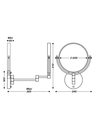 MIROIR DOUBLE FACE