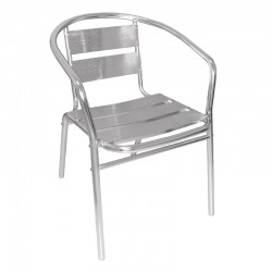 FAUTEUILS ALUMINIUM EMPILABLES lot de 4