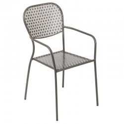 FAUTEUILS BISTRO EN ACIER AJOURE lot de 4