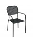 FAUTEUILS BISTRO EN ACIER AJOURE lot de 4