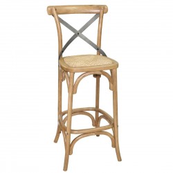 TABOURET HAUT AVEC CROISILLON