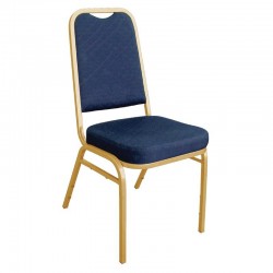 CHAISES DE BANQUET A DOSSIER CARRE  EN TISSU le lot de 4