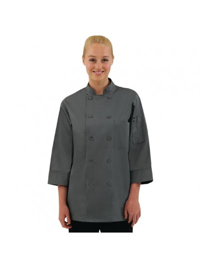 VESTE CHEF UNISEXE " CHEF WORKS  GRIS