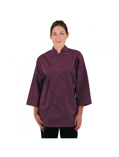 VESTE CHEF UNISEXE " CHEF WORKS AUBERGINE