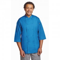 VESTE CHEF UNISEXE " CHEF WORKS  BLEU