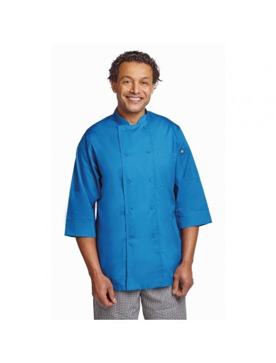 VESTE CHEF UNISEXE " CHEF WORKS  BLEU