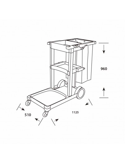 CHARIOT DE MÉNAGE SIMEX