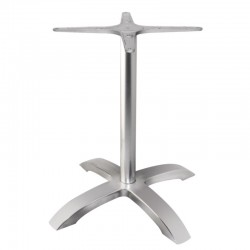 PIED DE TABLE BASE 4 BRANCHES aluminium brossé