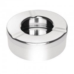 CENDRIER INOX ANTI-VENT