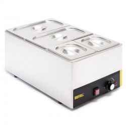 BAIN- MARIE  AVEC BACS ET COUVERCLES