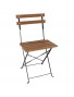 CHAISES BISTRO  IMITATION BOIS lot de 2