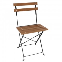 CHAISES BISTRO  IMITATION BOIS lot de 2