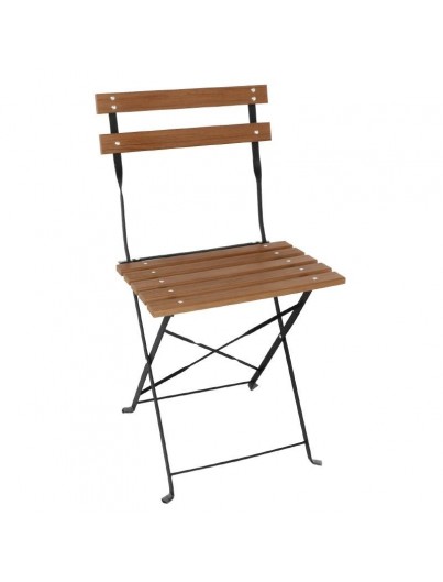 CHAISES BISTRO  IMITATION BOIS lot de 2