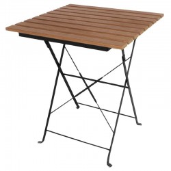 TABLE BISTRO CARRÉE EN IMITATION BOIS 60cm