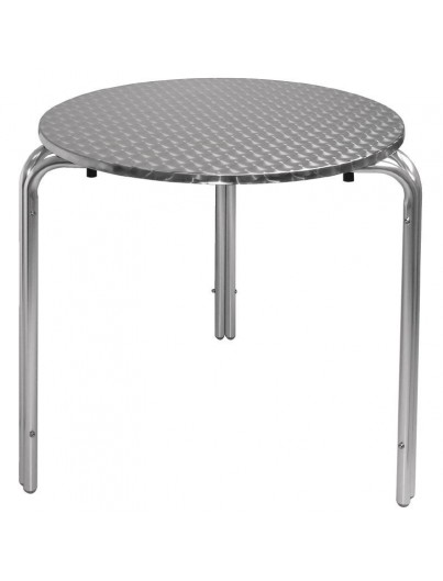 TABLES BISTRO RONDES EN INOX EMPILABLES 600mm