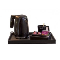 PLATEAU DE COURTOISIE  COMPLET ASPECT CUIR  NOIR CHARME JVD