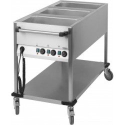 CHARIOTS BAIN -MARIE A EAU 3 X GN 1/1 HORIZONTAL OU VERTICAL