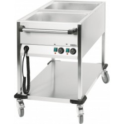 CHARIOT BAIN-MARIE A EAU 2 X GN 1/1 VERTICAL OU HORIZONTAL