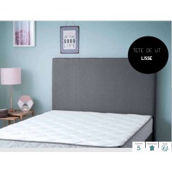 TÊTE DE LIT LISSE DÉCO ANTHRACITE