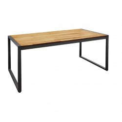 TABLE INDUSTRIELLE RECTANGULAIRE ACIER ET ACACIA 180/90