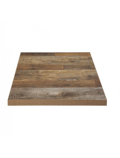 PLATEAU DE TABLE CARRE EFFET BOIS VIEILLI