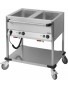 CHARIOT BAIN-MARIE A EAU 2 X GN 1/1 VERTICAL OU HORIZONTAL