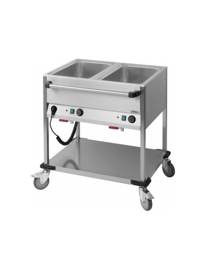 CHARIOT BAIN-MARIE A EAU 2 X GN 1/1 VERTICAL OU HORIZONTAL