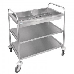 CHARIOT DE DEBARRASSAGE PLATEAU PROFOND INOX