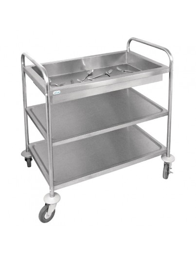 CHARIOT DE DEBARRASSAGE PLATEAU PROFOND INOX