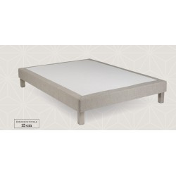 SOMMIER  TAPISSIER THIRIEZ COLORADO TISSU TENDU BLANC 190/13cm