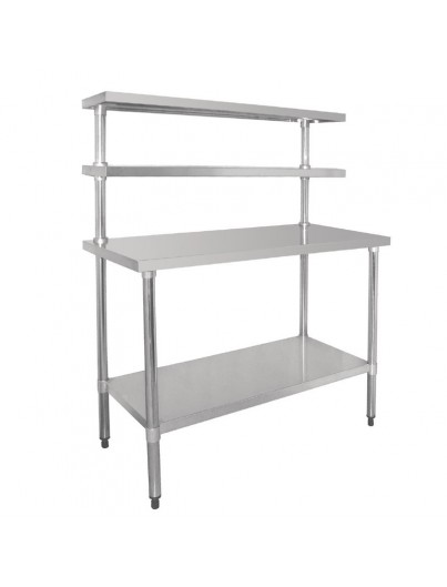 Table inox sans étagère basse avec dosseret Gastro M