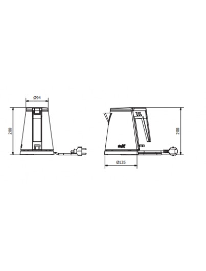 BOUILLOIRE HAUT DE GAMME – 0,8 L.