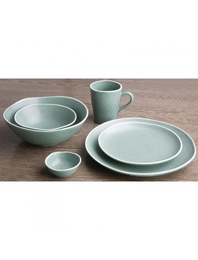 ASSIETTES PLATES VERTES CHIA OLYMPIA 27 CM (X6)