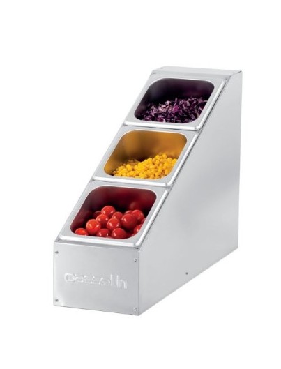 SUPPORT POUR 3 BACS GN 1/6